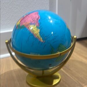 Blue and Gold Globe on Stand